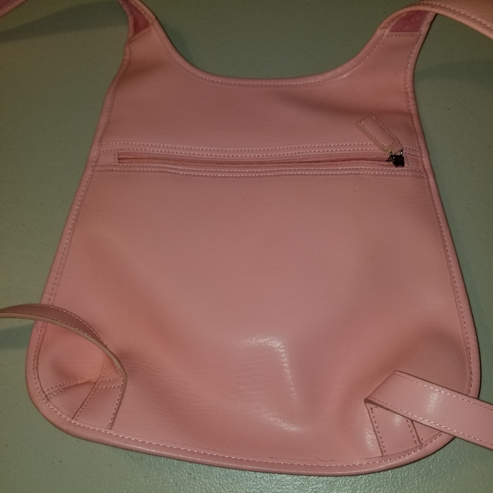Small Vegan Leather Backpack in Baby Pink - Picture 3 of 6